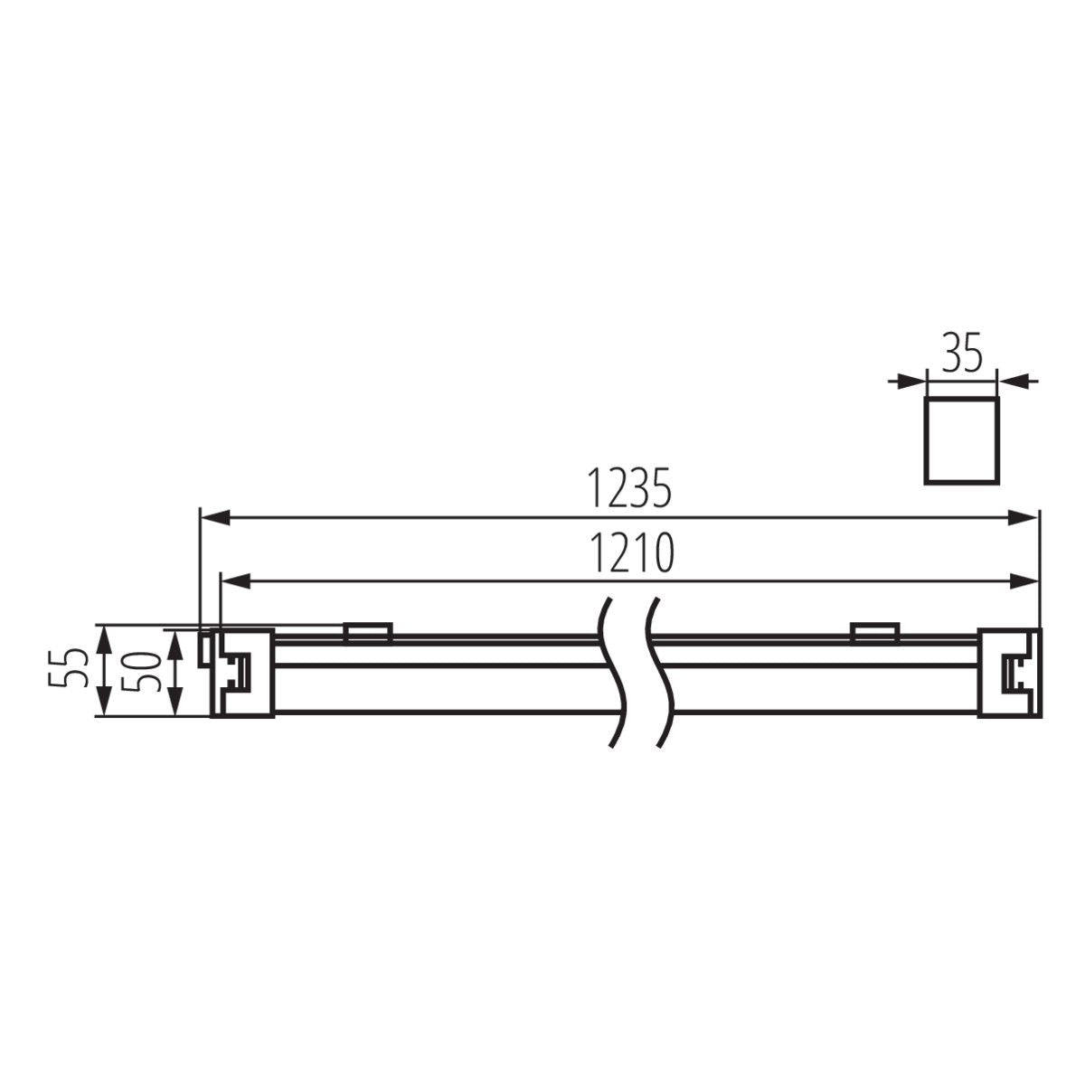 LED Langfeldleuchte Innen & Außen  TP SLIM Neutralweiß 40W IP65 230V