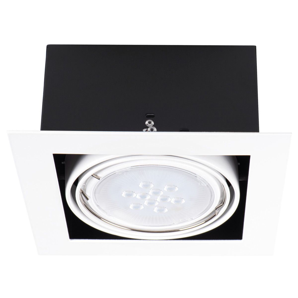 LED recessed spotlight made of aluminum square 195mm x 195mm IP20 GU10 ES-111 230V