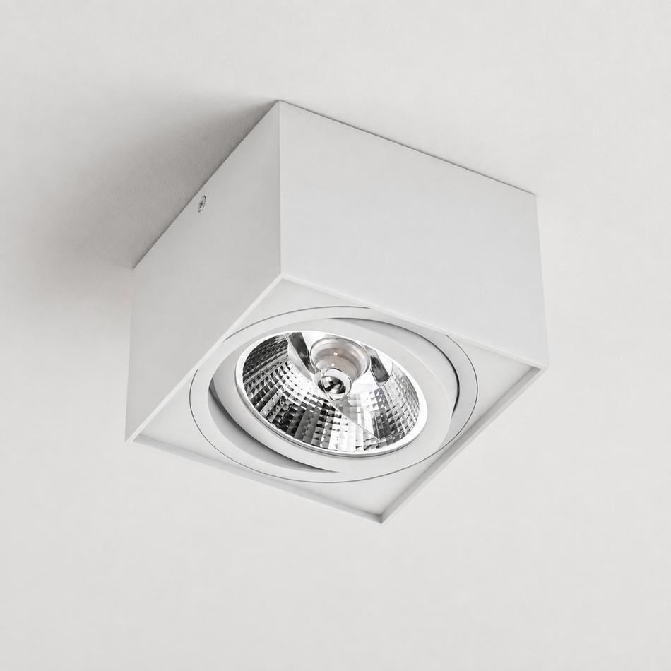 Surface-mounted Spotlight Surface-mounted Luminaire Milano XL IP20 Black or White Matt 145x1000mm Swiveling AR111 230V
