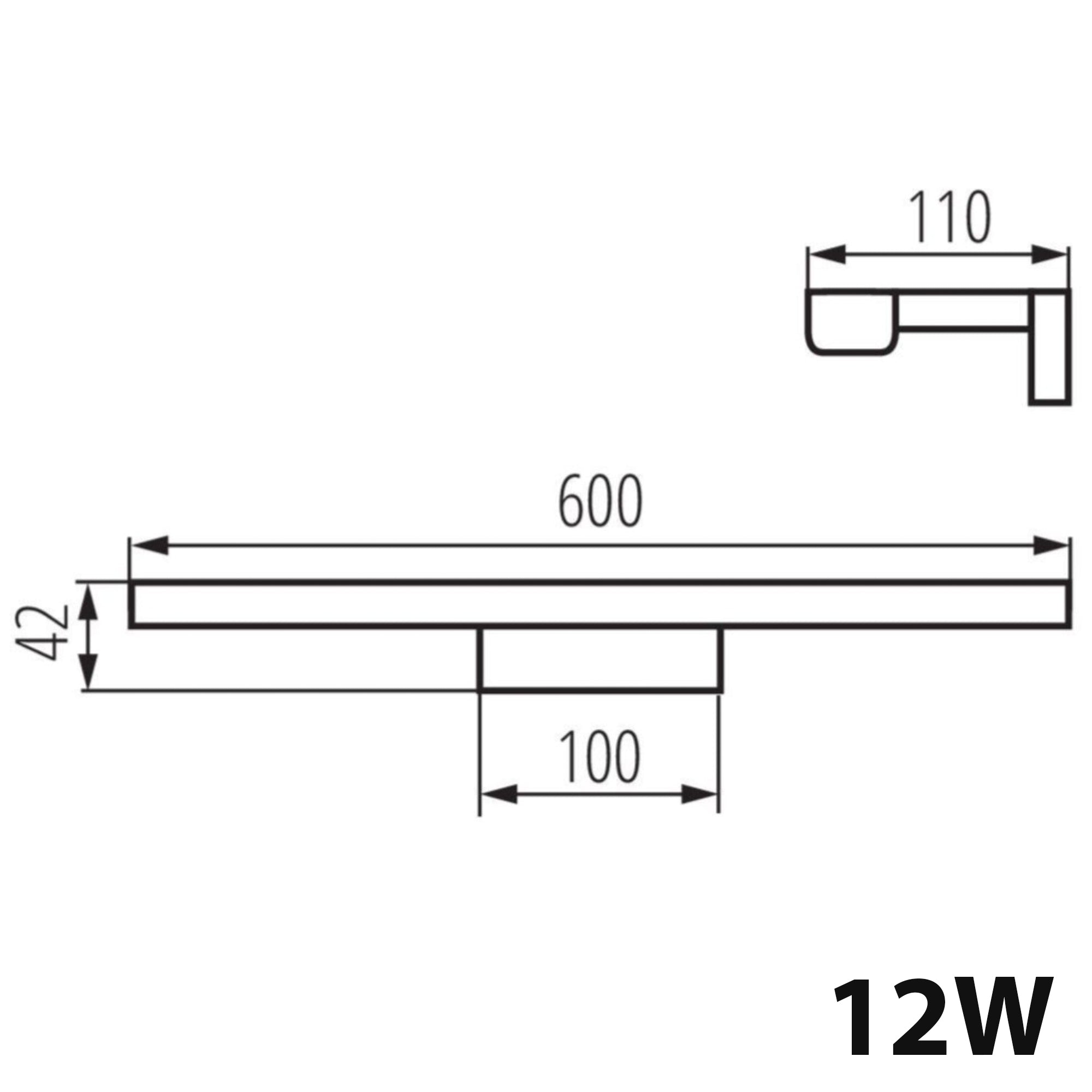 LED Spiegelwandleuchte ASTEN IP44 aus Aluminium Weiß Neutralweiß 8W 12W 15W IP44 230V