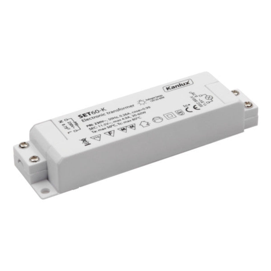 Transformateur électronique transformateur 12V / 20-60W / IP20 / 230VAC/11.5VAC 