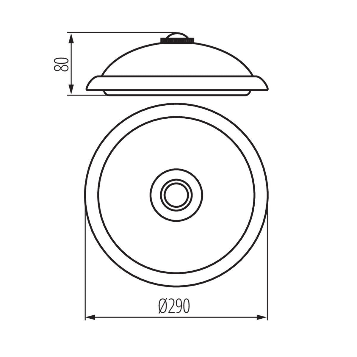 Plafonnier LED avec détecteur de mouvement, IP20 230V