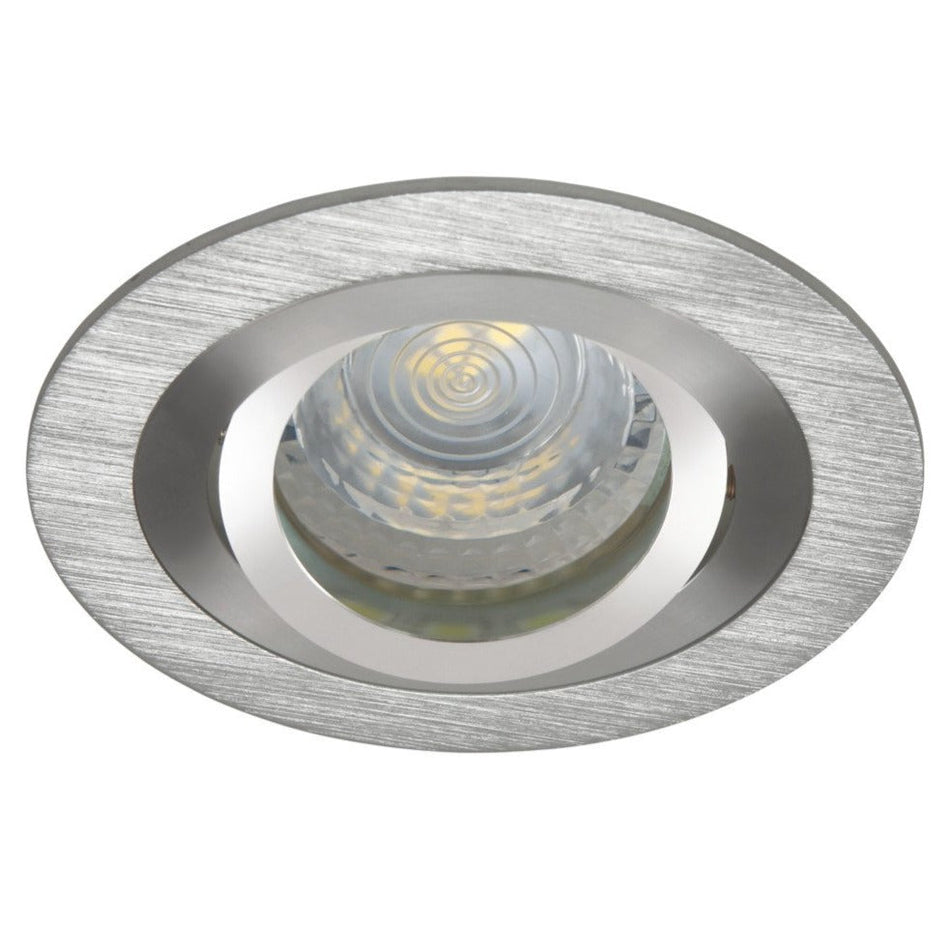 Einbaustrahler aus Aluminium Rund Ø92mm IP20 GU10 230V | extra-flach | dimmbar