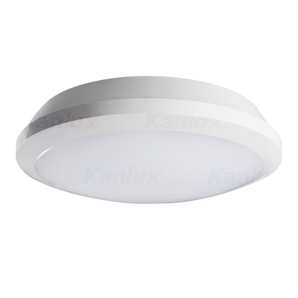 LED wall and ceiling light round black / white, neutral white 25W / IP65 / 230V 