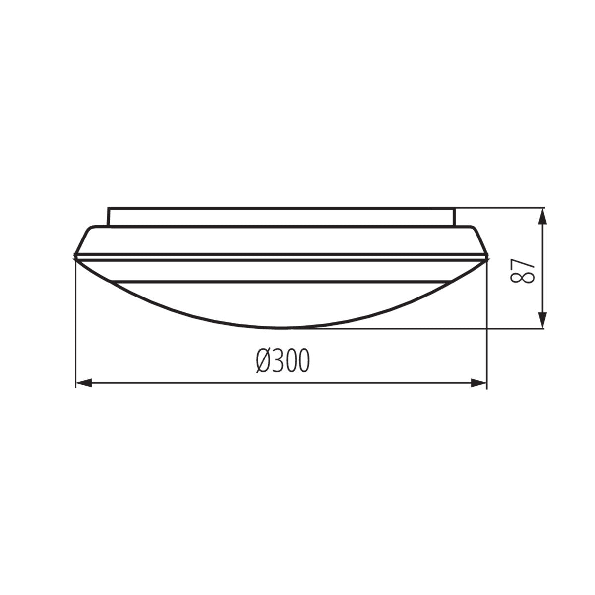 Applique et plafonnier LED rond noir/blanc, blanc neutre 25W / IP65 / 230V