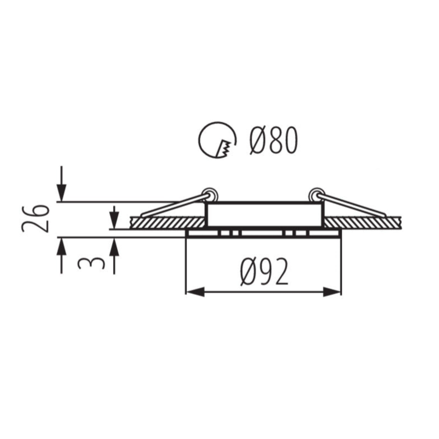 Plafonnier blanc mat IP20 GU5.3 GU10 12V 230V