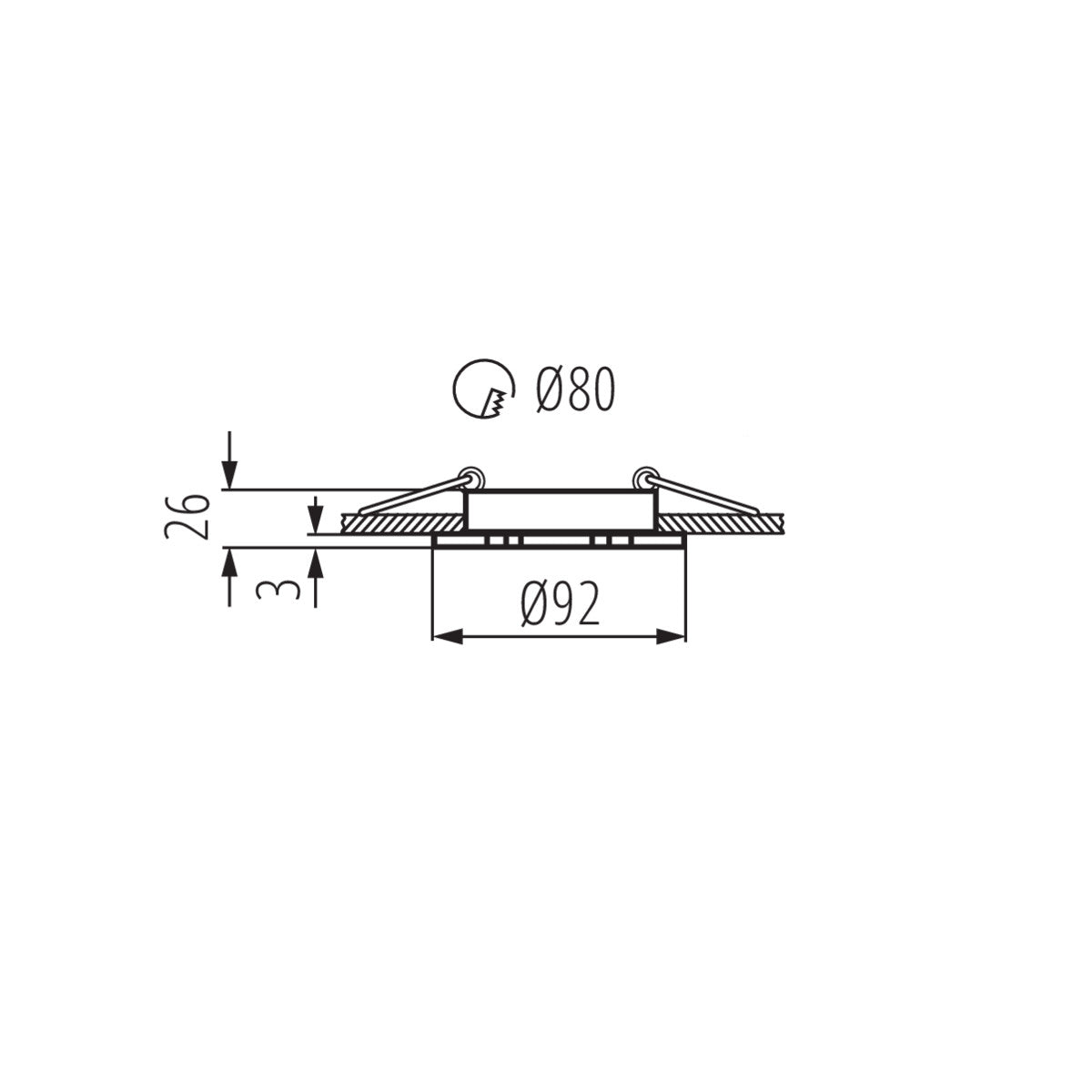 Deckenleuchte Schwarz Matt IP20 GU5,3 GU10 12V 230V