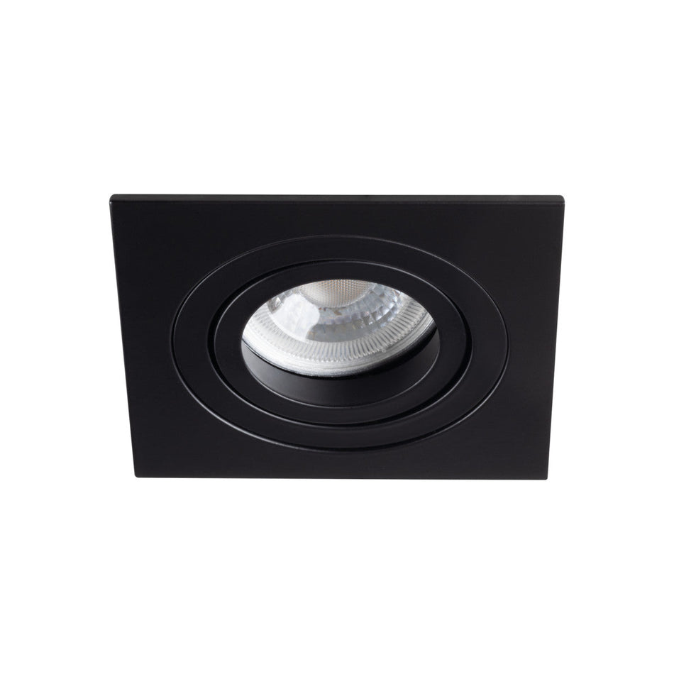 Deckenleuchte Schwarz Matt  IP20 GU5,3 12V inkl. GU10 Fassung 230V
