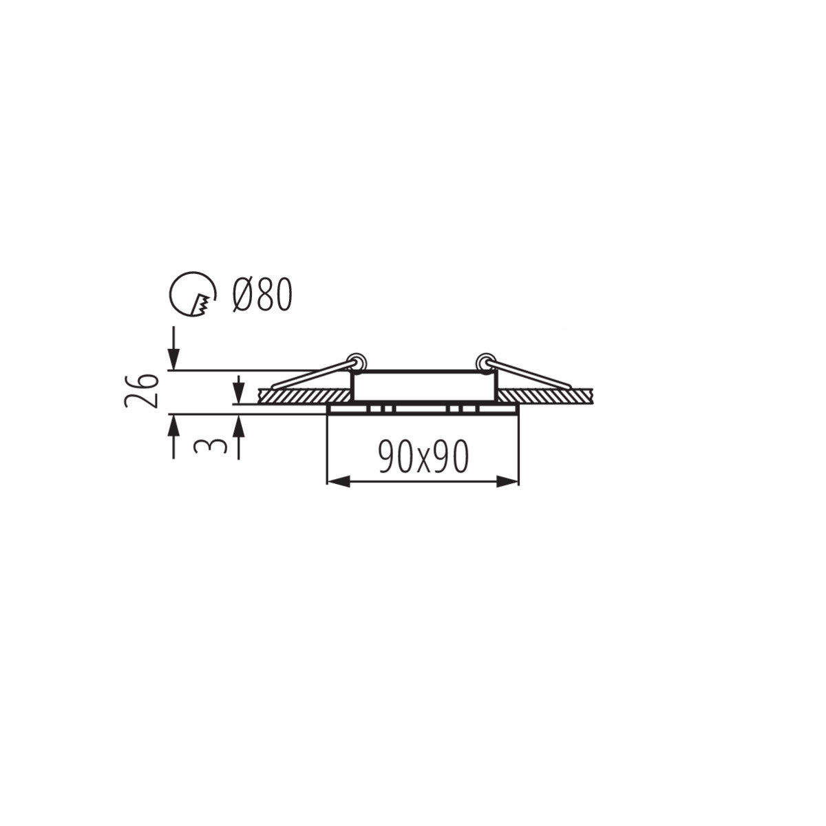 Deckenleuchte Schwarz Matt  IP20 GU5,3 GU10 12V 230V