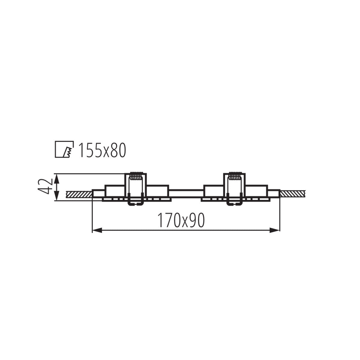 Deckenleuchte Schwarz Matt IP20 GU5,3 GU10 12V 230V