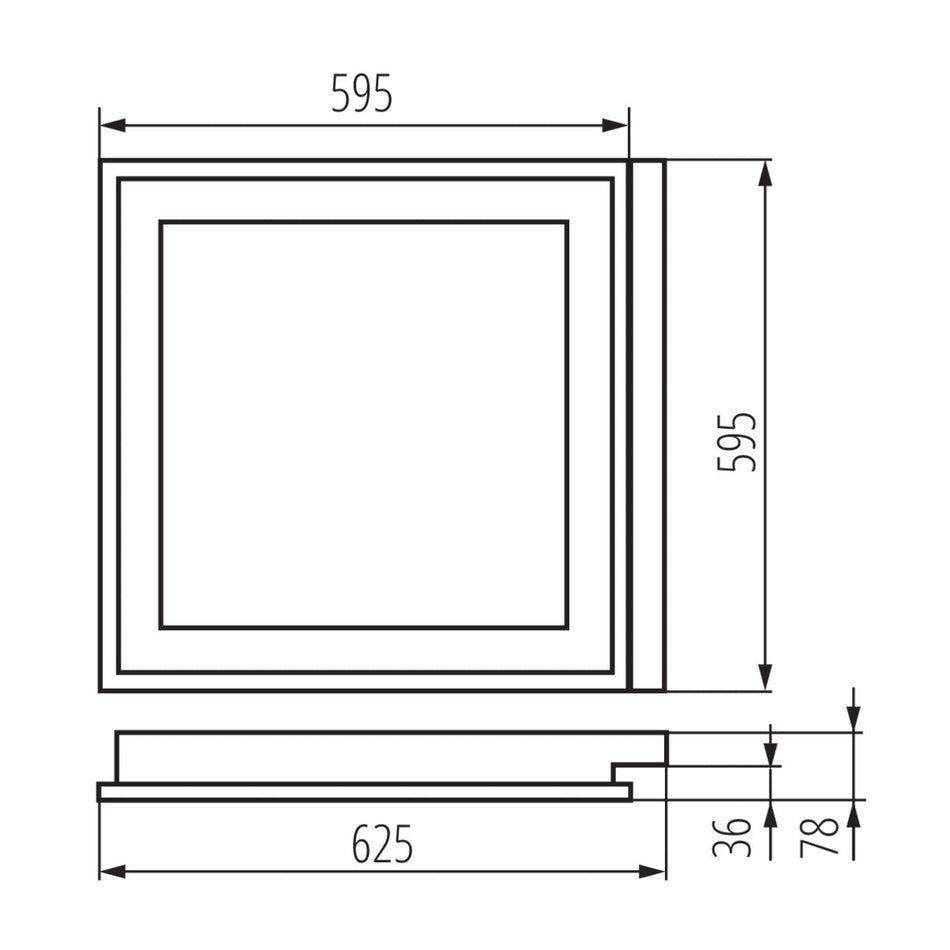 Einbau-Rasterleuchte 4LED weiß, G13 IP20 230V