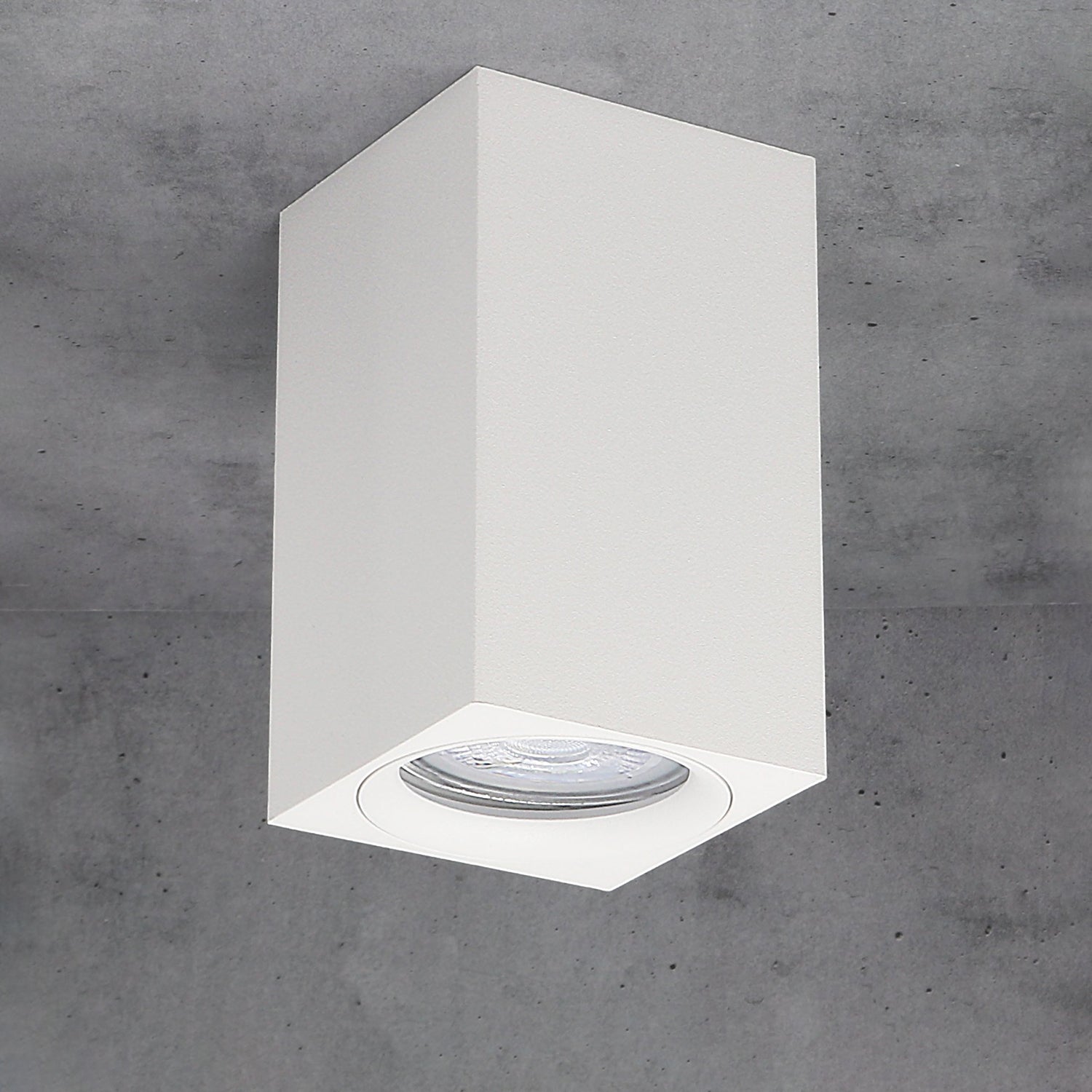 Ceiling lamp MALMO in aluminum Square White or Black IP20 GU10 230V