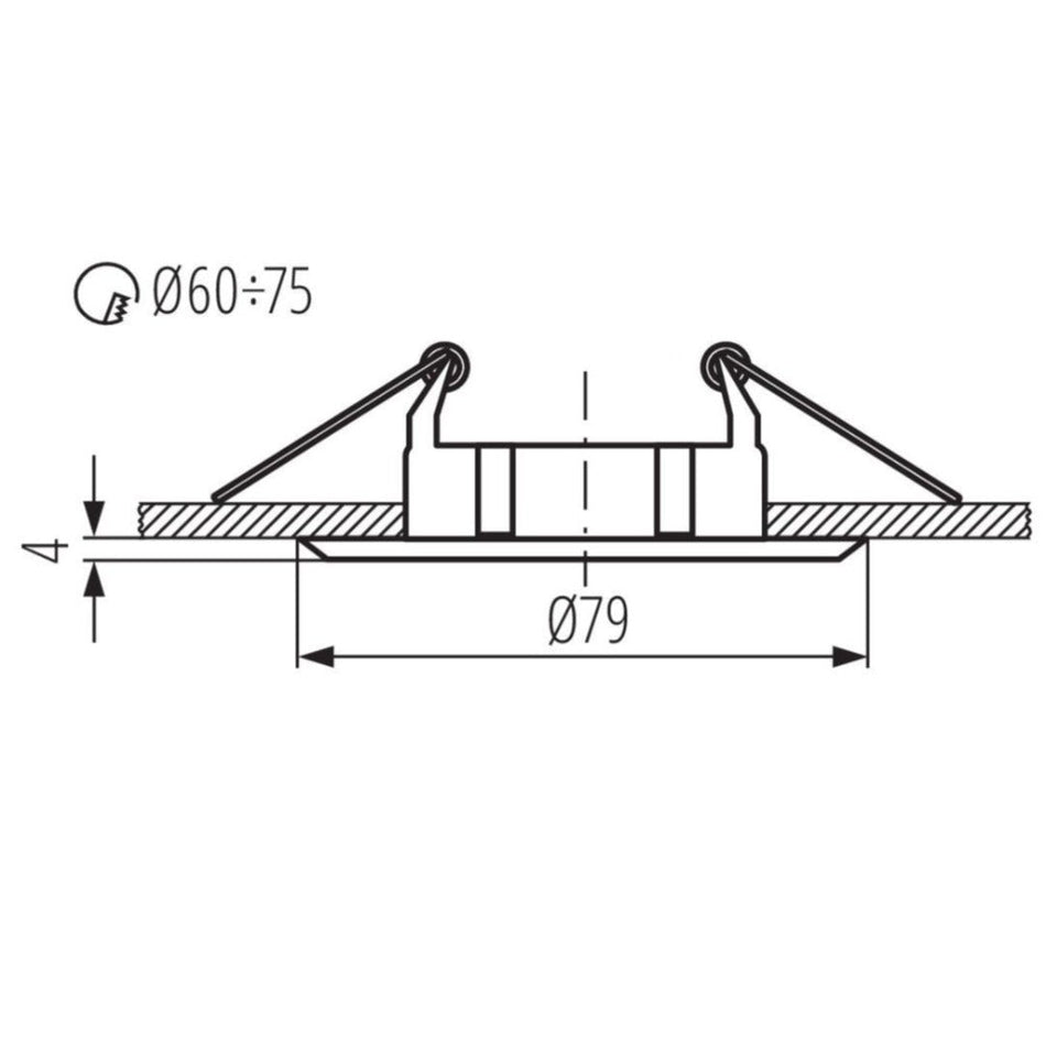Einbaustrahler aus Aluminium Rund Ø79mm IP20 GU10 230V | extra-flach | dimmbar