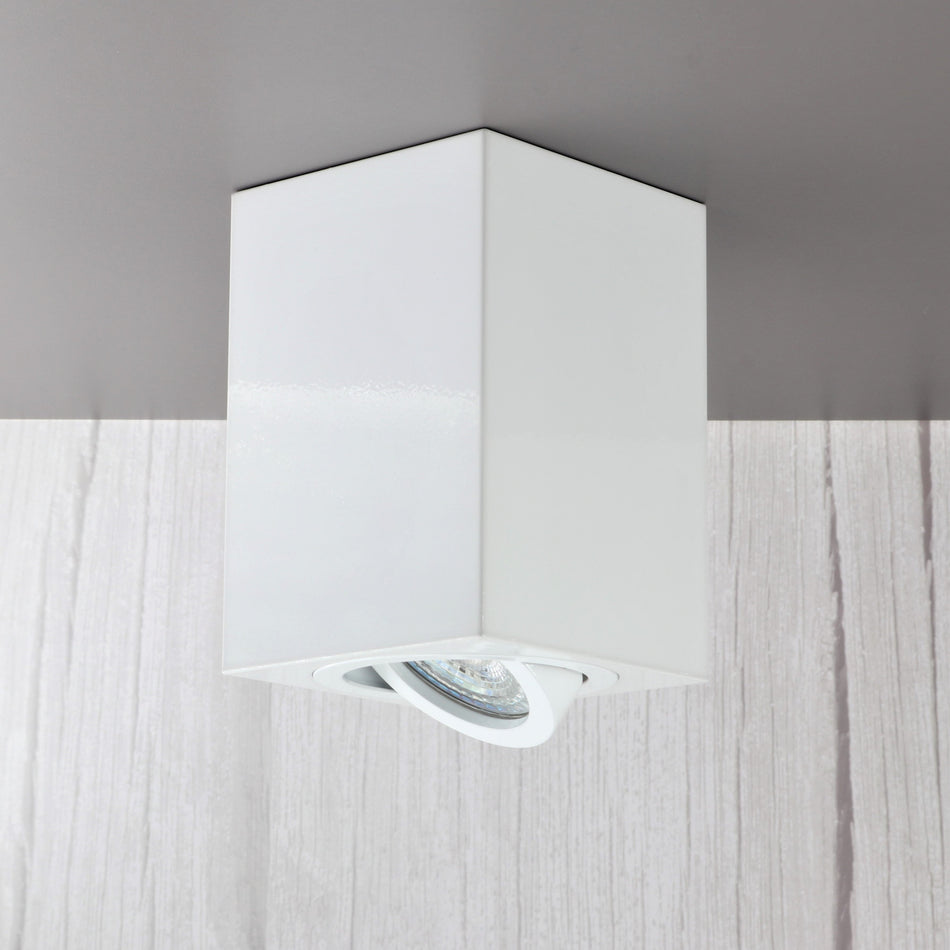 Aufbaustrahler aus Aluminium MILANO-Q LANG Eckig 115mm x 80mm IP20 GU10 230V