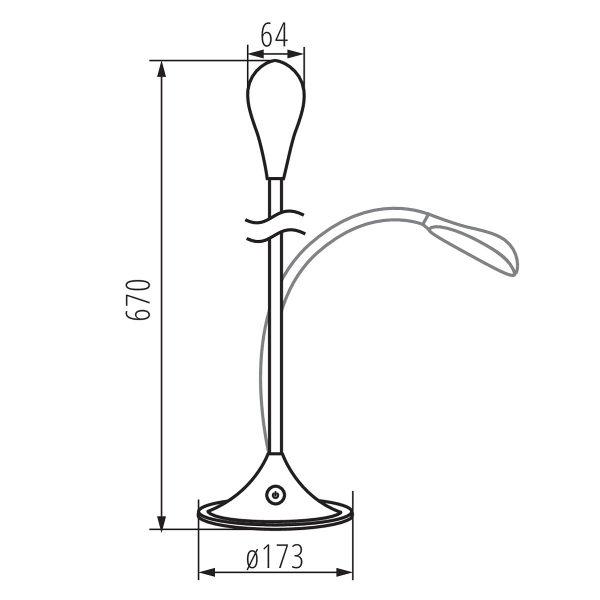 LED Schreibtischleuchte, Leselampe, schwarz / weiß, 6.5W / IP20 / 230V