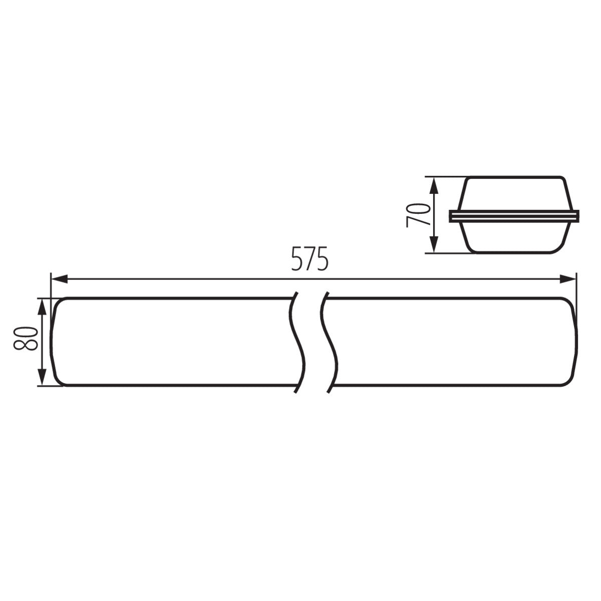 LED pièce humide gris clair, 19W IP65 230V 