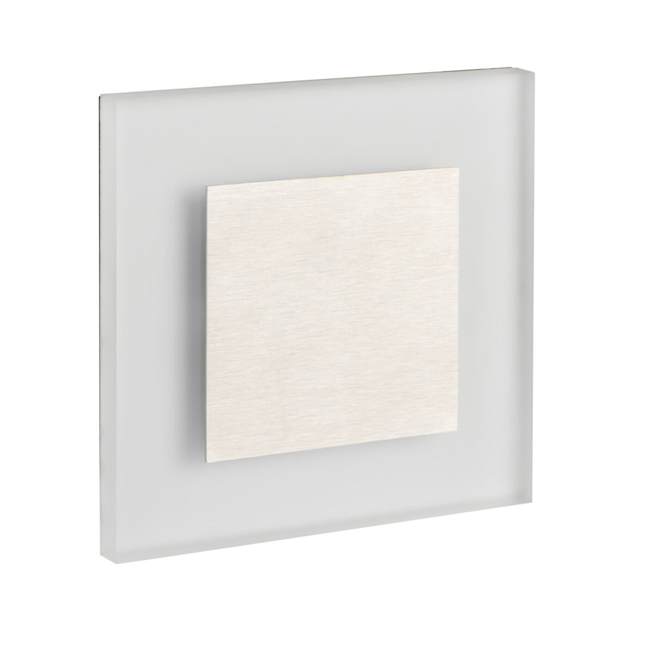 LED Treppenleuchte | Edelstahl gebürstet | Eckig | 0.8W | Neutralweiß 4000k | IP20 | 12V DC
