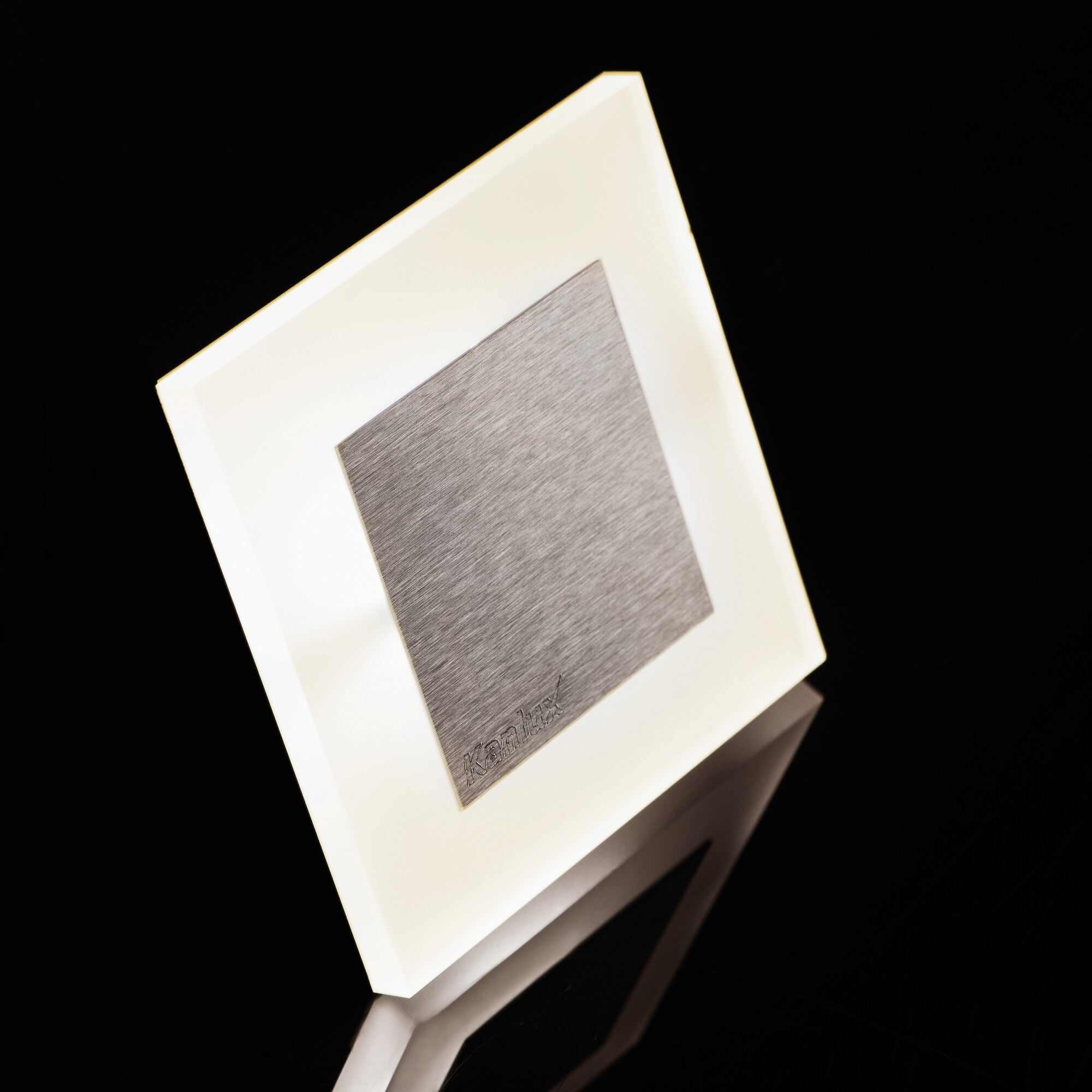 LED stair light | Brushed stainless steel | Square | 0.8W | Warm white 3000k | IP20 | 12V DC