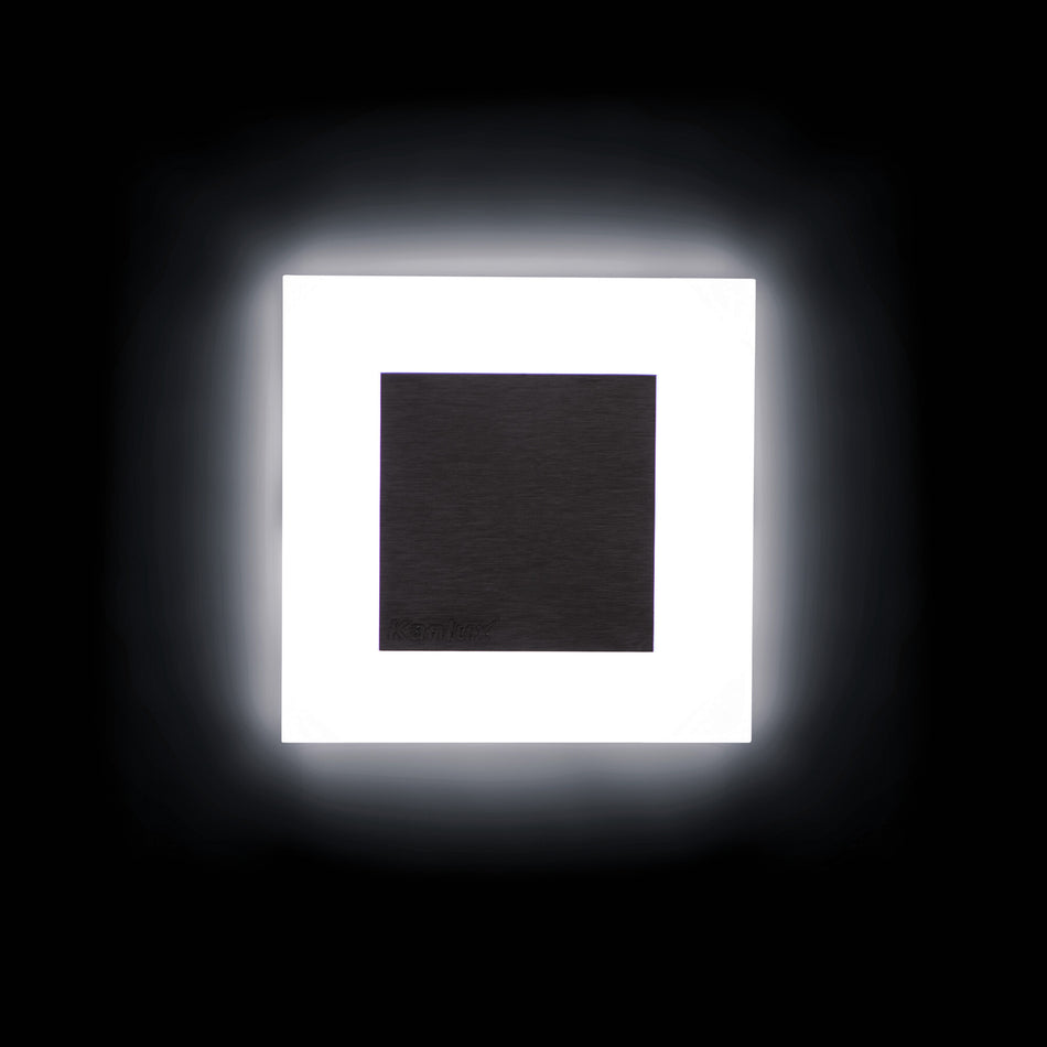 LED Treppenleuchte | Edelstahl gebürstet | Eckig | 0.8W | Neutralweiß 4000k | IP20 | 12V DC