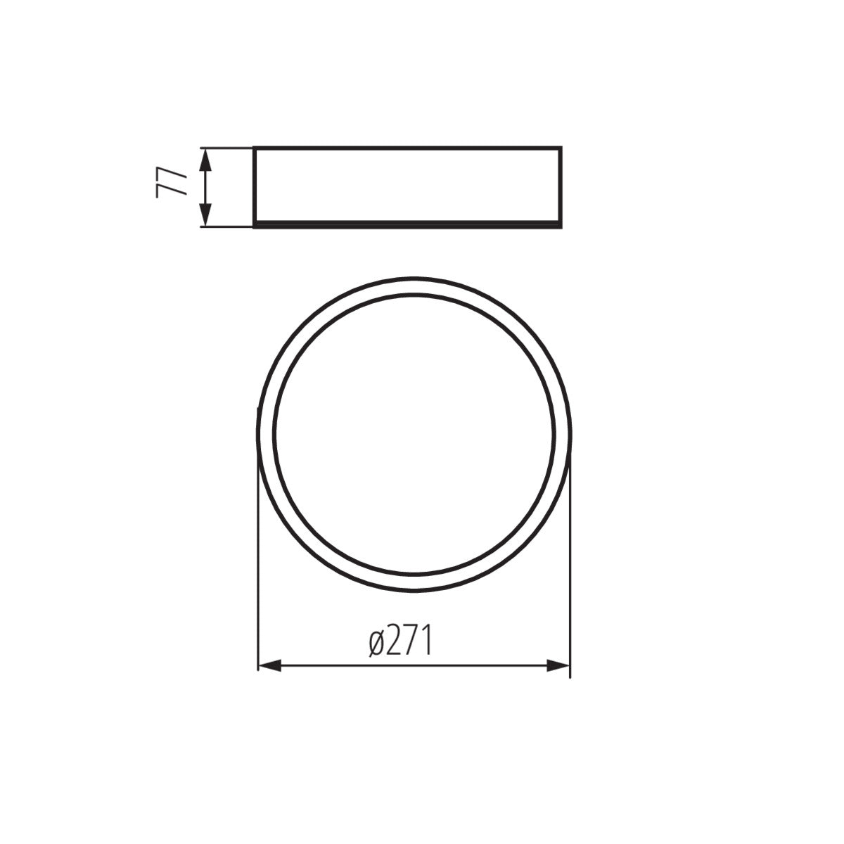 Plafonnier en bois et verre rond 27,5cm chêne blanc ou wengé E27 IP20 230V