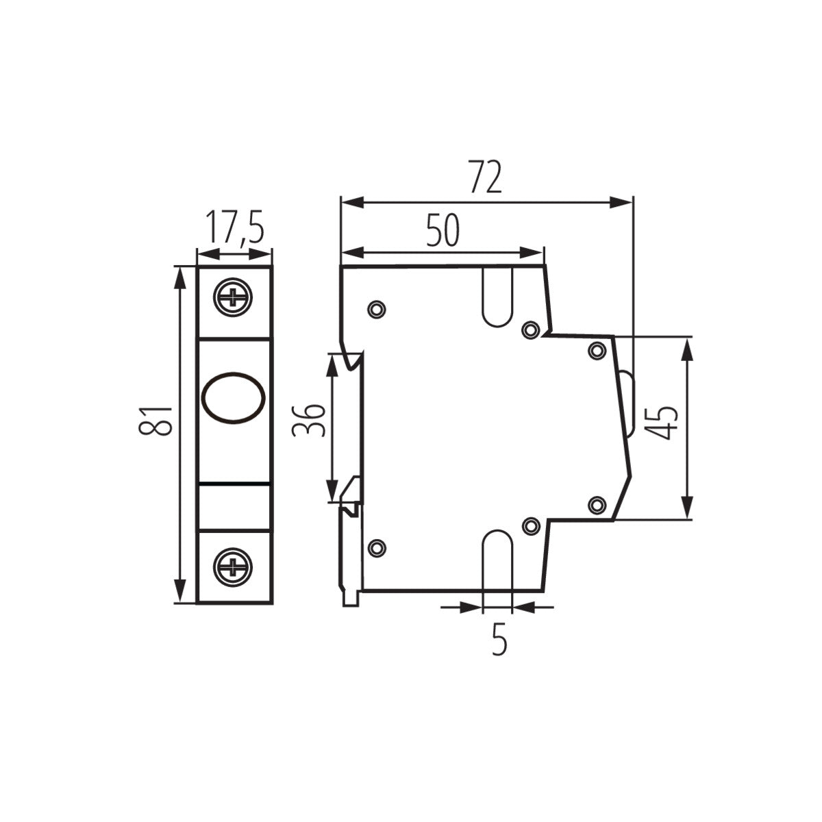 Spannungsanzeiger weiß mit gelb / rot / grün, IP20 / 230V