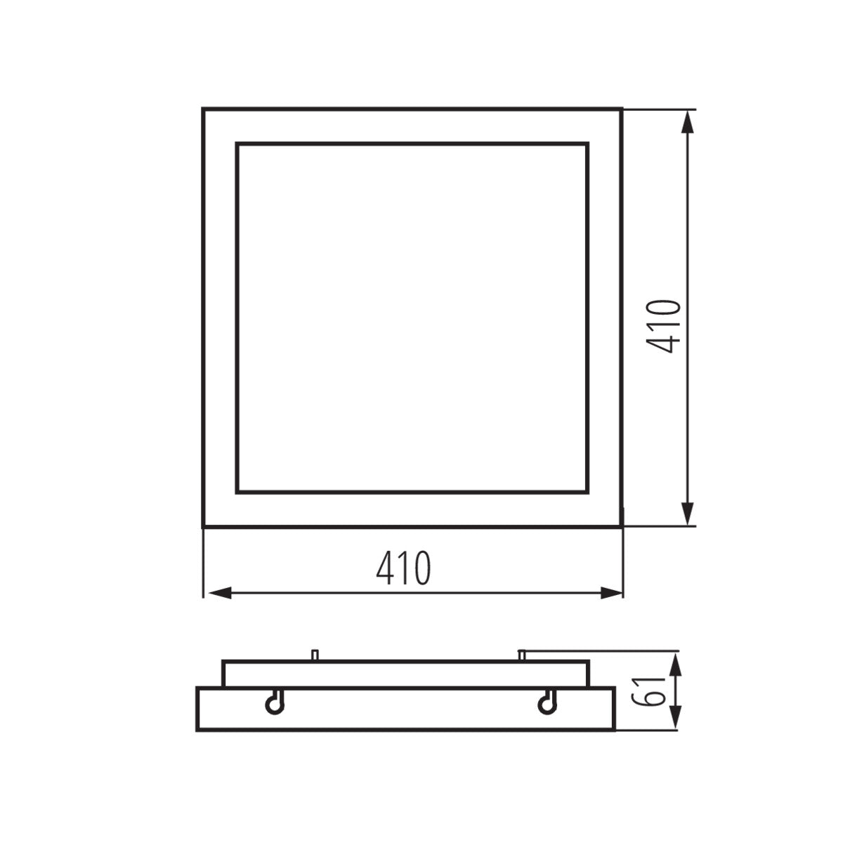 LED ceiling light, gray white 38W / IP20 / 230V 