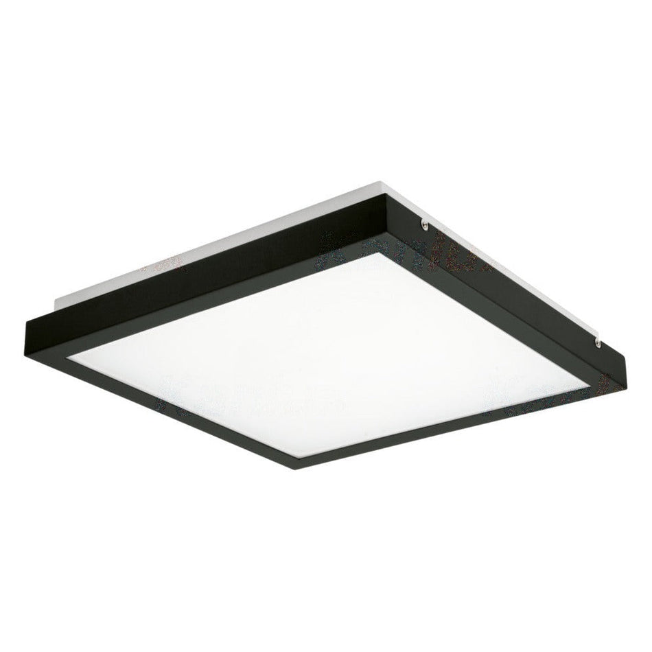 LED Wand- und Deckenleuchte quadratisch schwarz / grau neutralweiß 25W / IP20 / 230V