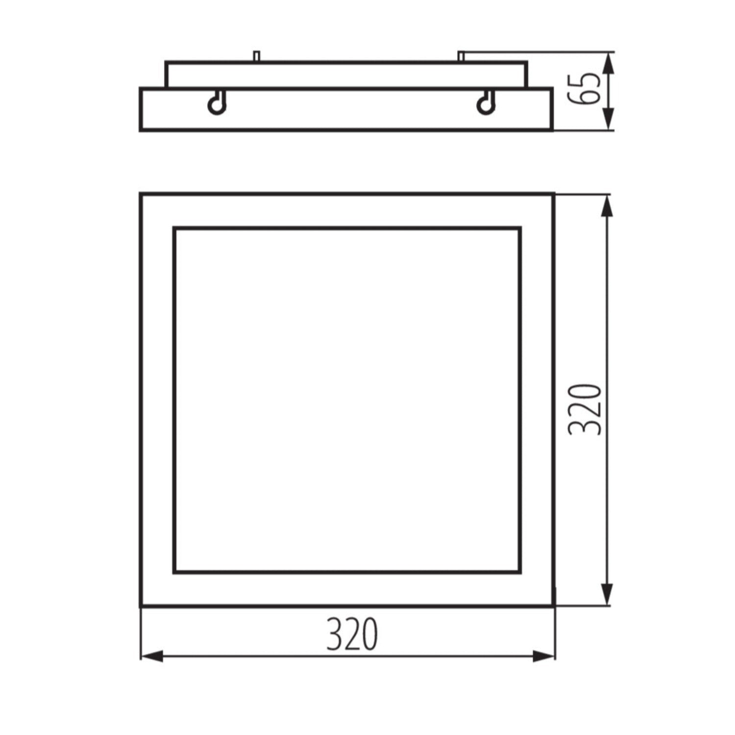 LED- Deckenleuchte TYBIA LED Grau, 25W IP20 230V