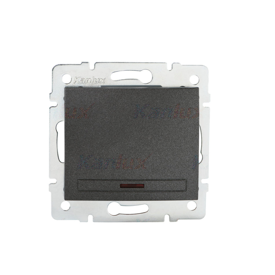 Ein/Aus - Schalter mit LED graphit IP20 250V