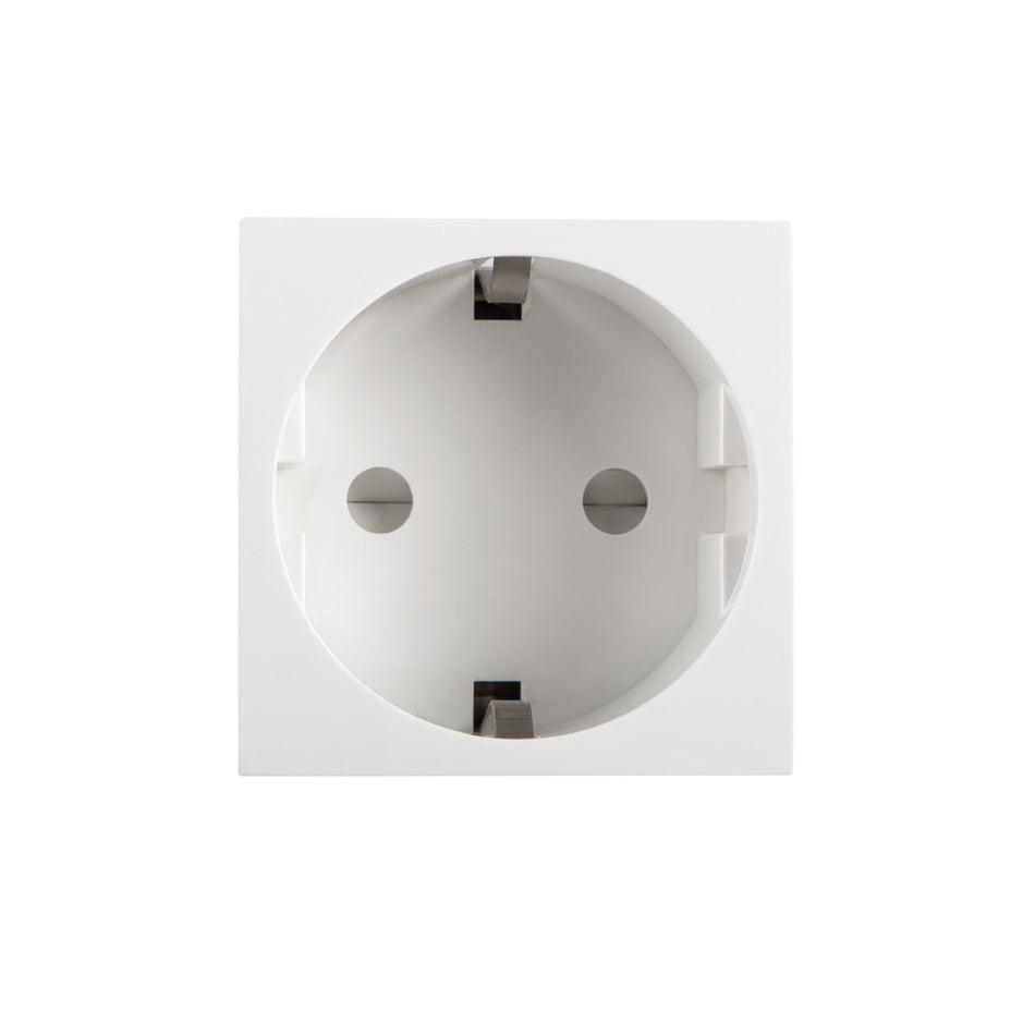 Schuko-Steckdose mit Kinderschutz 45x45mm