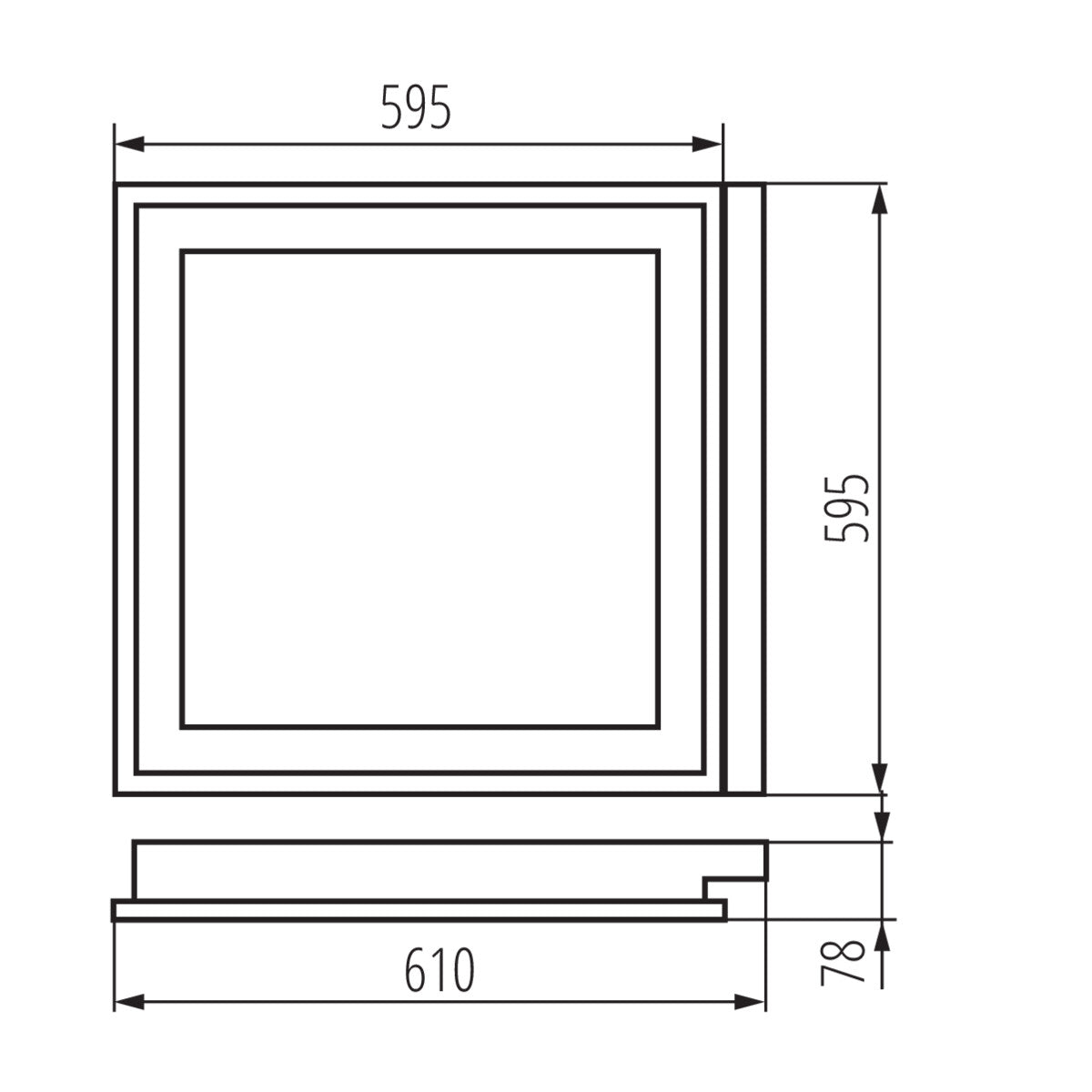 Recessed louvre light warm / cold white, G13 IP40 230V 