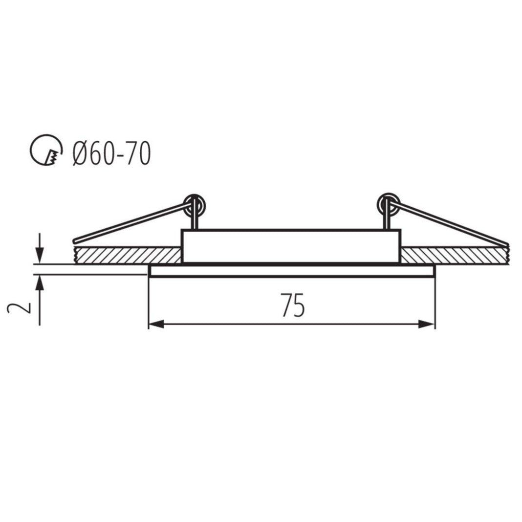 Einbaustrahler aus Aluminium Eckig 75mm x 75mm IP20 GU5,3 GU10 12V 230V