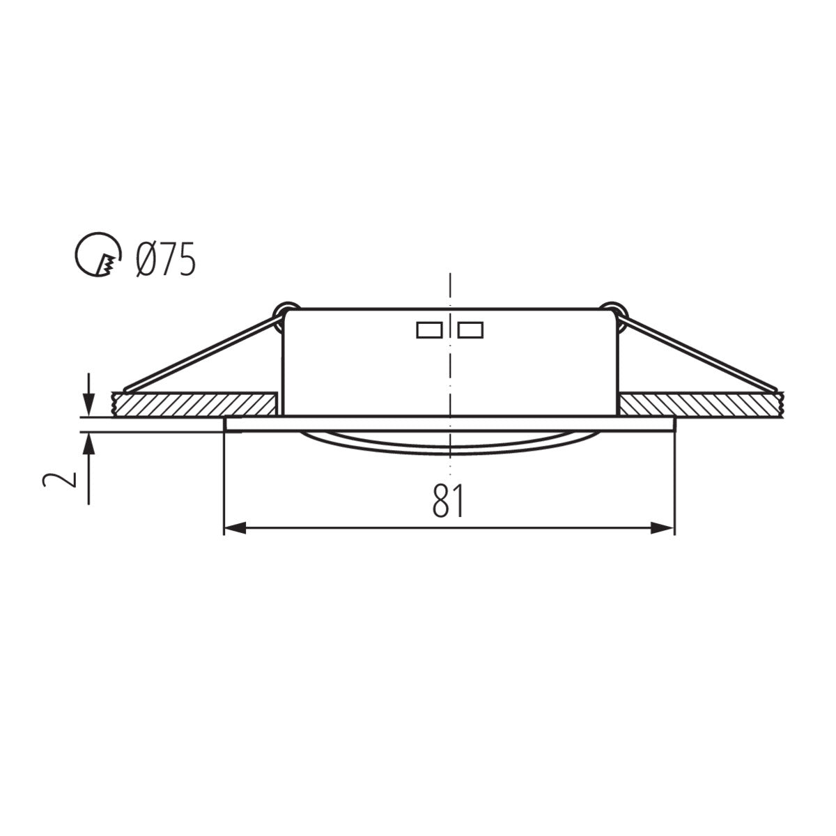 Einbaustrahler aus Aluminium Eckig 81mm x 81mm  IP20 GU5,3 GU10 12V 230V