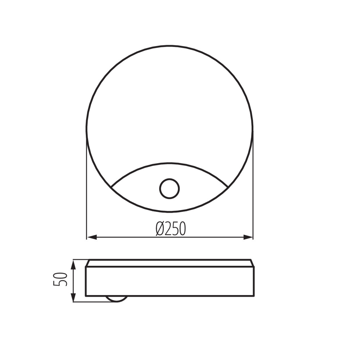 LED Wandleuchte mit Bewegungssensor, rund, weiß, 15W / IP44 / 230V