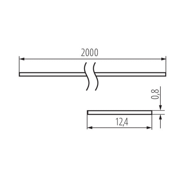 Aluminiumprofil/Diffusor SHADE J/K-W 2M (10P)