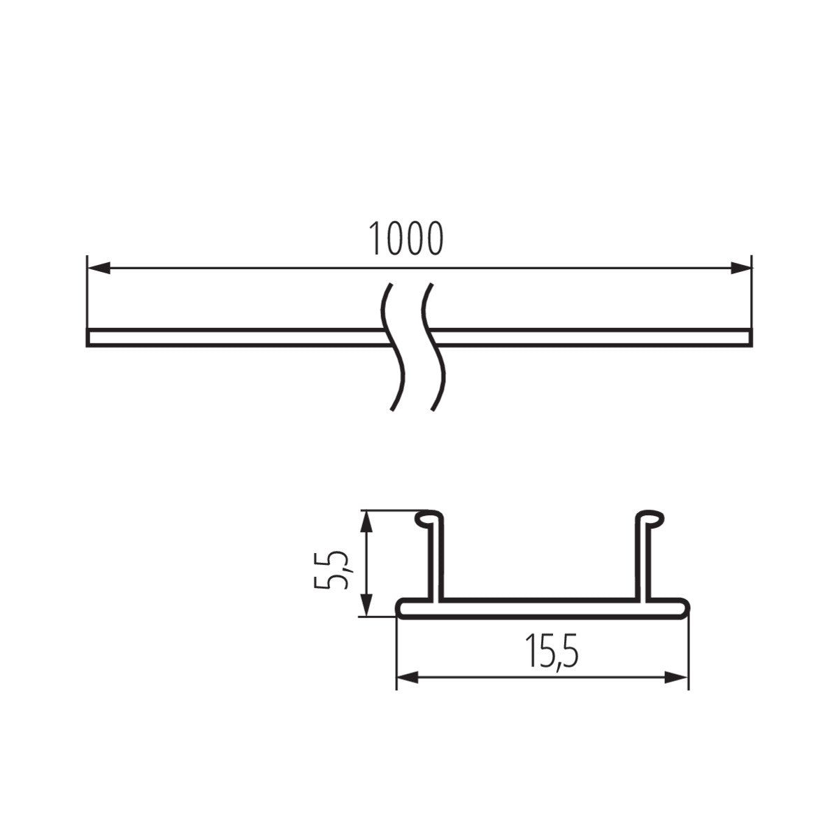 Aluminiumprofil/Diffusor SHADE CK G 1M (10P)