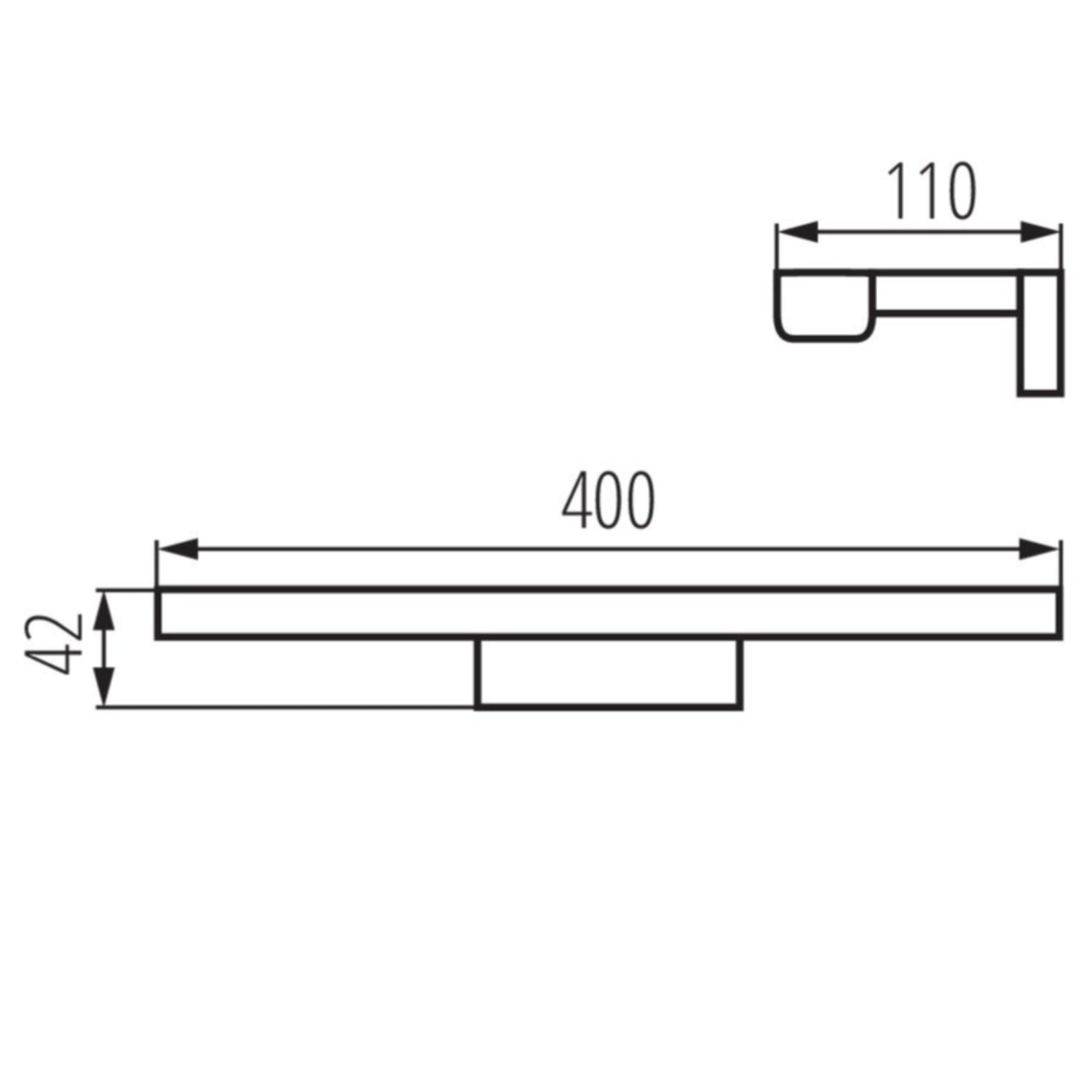 Mirror wall light 8W LED IP44 / 230V (40cm)