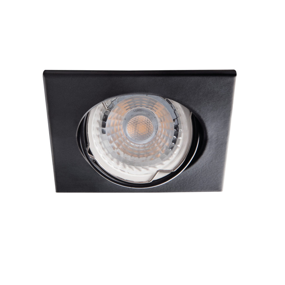 Einbaustrahler aus Stahl Eckig 83mm x 83mm IP20 inkl. GU10 Fassung 230V