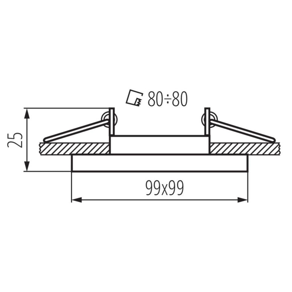 Einbaustrahler Arlen | Eckig | Aluminium | Weiß o. Schwarz Matt | 99x99mm | GU10 | 230V 12V