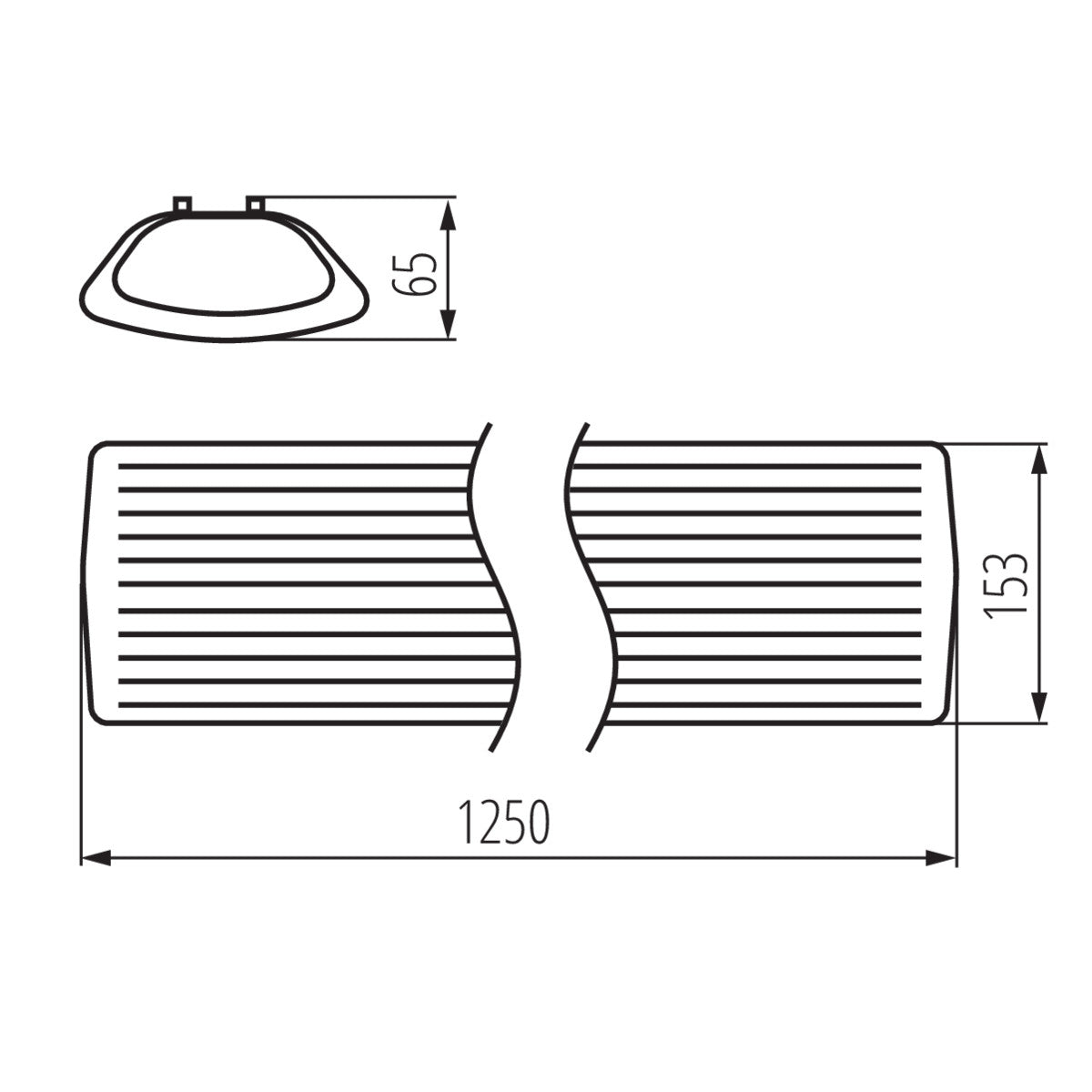 LED Langfeldleuchte Bürolampe Deckenleuchte Klar max. 2x 36W  T8 G13 IP20 230V