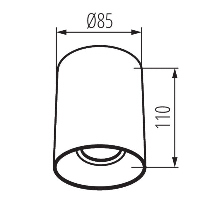 LED Aufbaustrahler RITI 8W Rund Warmweiß Weiß + Kupfer 230V