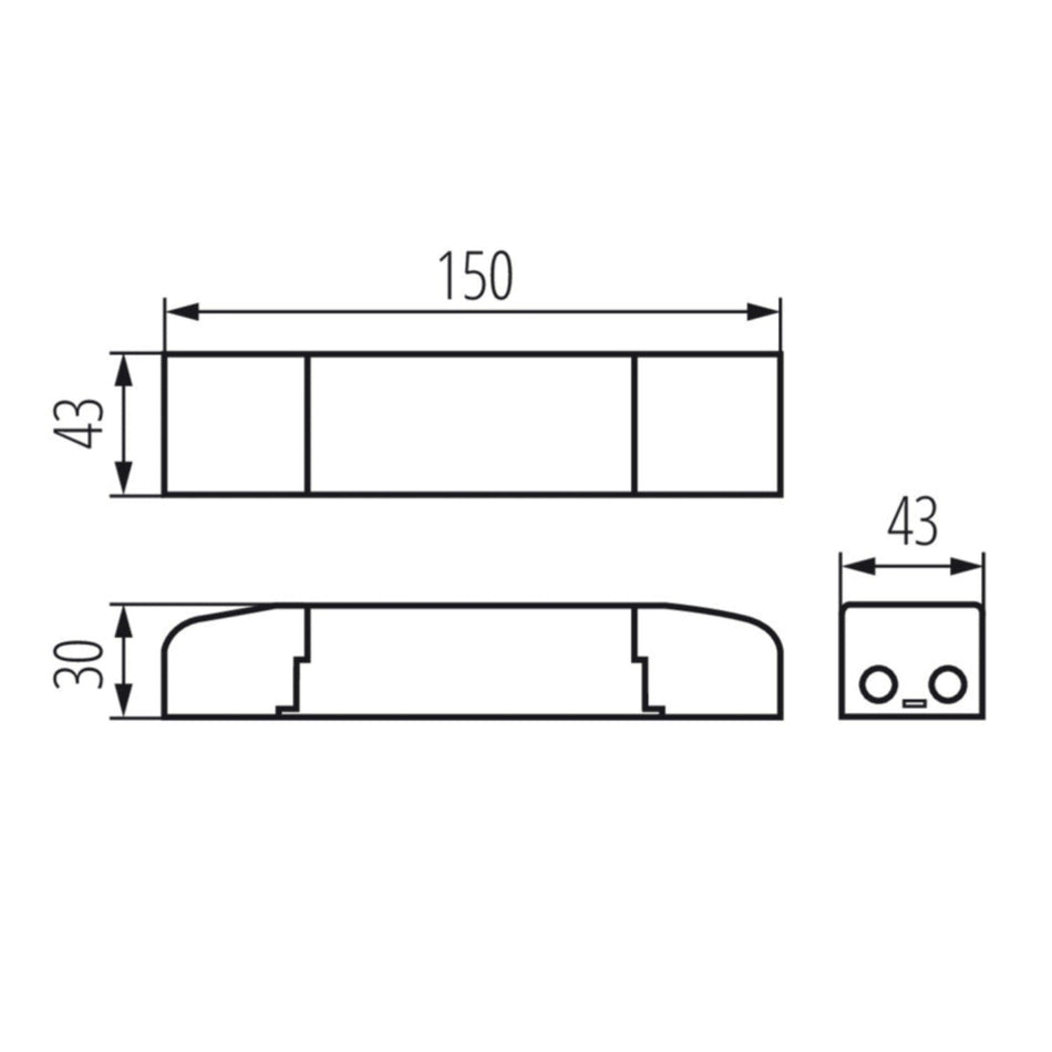 Transformateur électronique LED BLINGO DALI SET, 38W IP20 230V 