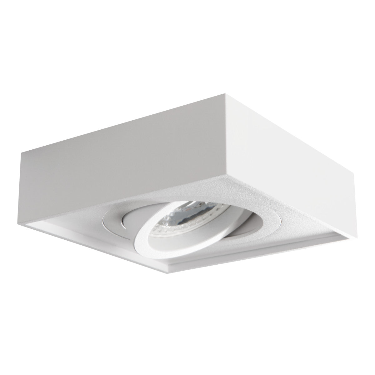 Spot encastrable en acier aluminium carré 98mm x 98mm IP20 GU10 230V