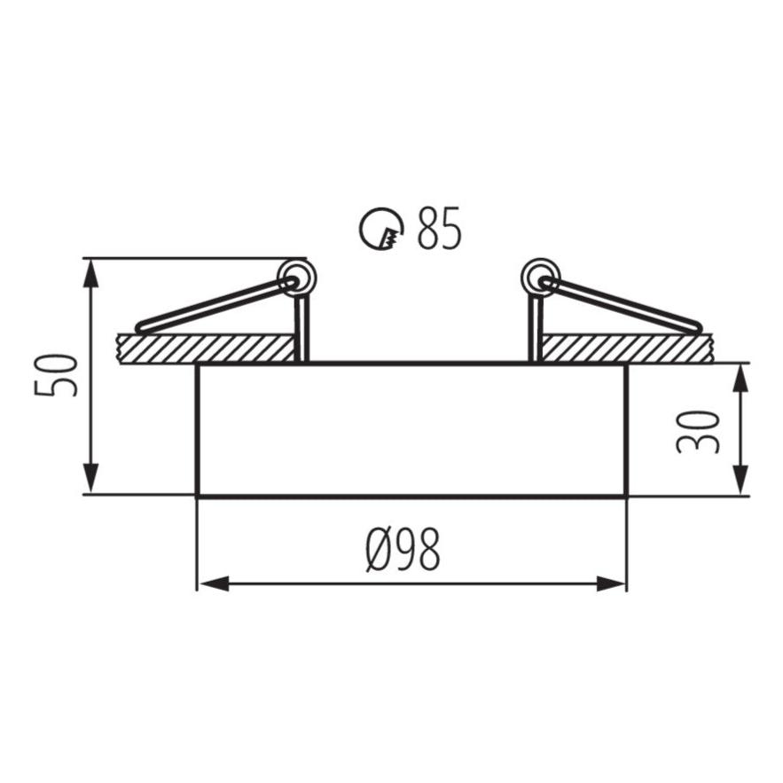 LED Einbaustrahler inkl. GU10 Fassung | Rund Ø98mm | Aluminium | IP20 | 230V | MINI BORD