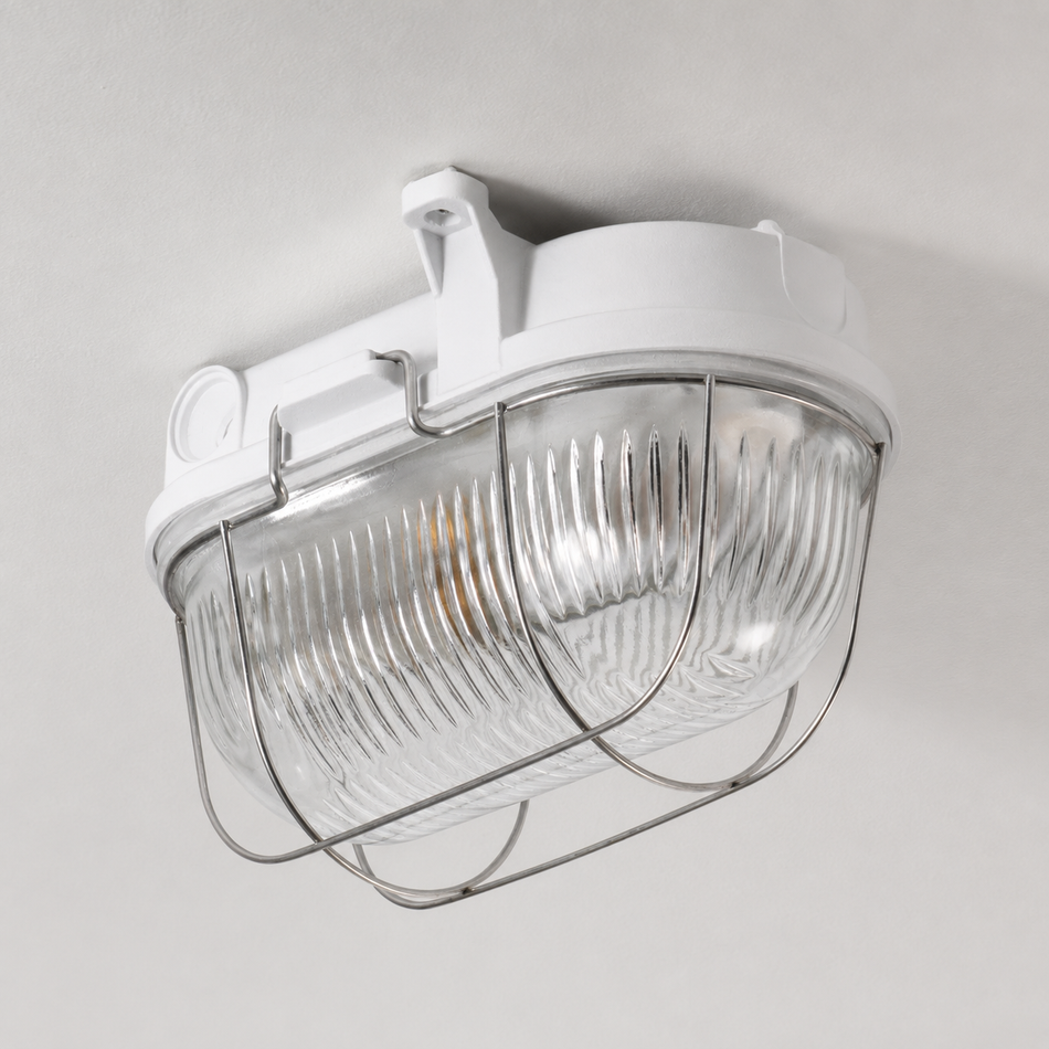 Plafonnier de cave Kanlux HERMI 7063NB E27 IP54 avec grille métallique | 70524