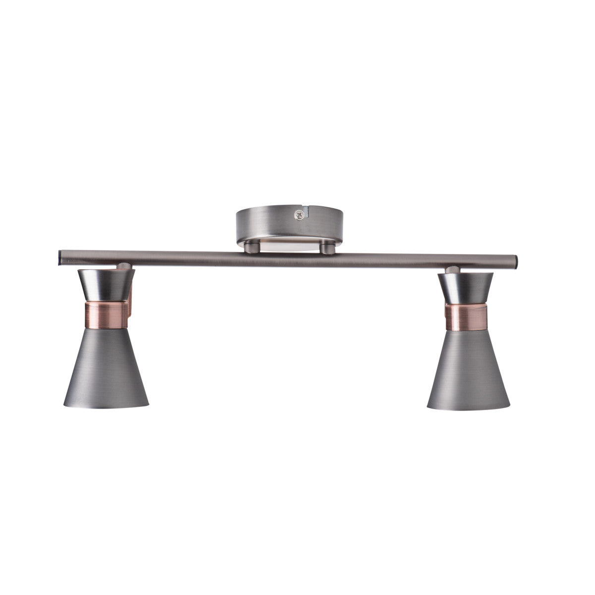 Ceiling lights 2-bulb horizontally and vertically adjustable black gold or silver copper GU10 IP20 230V