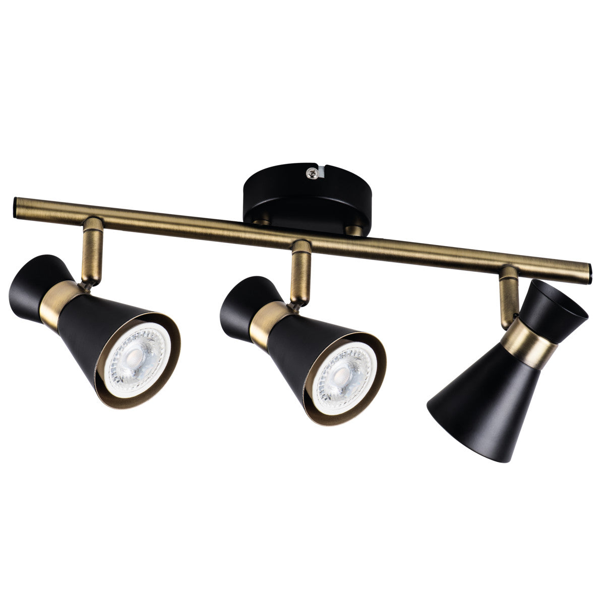 3-bulb ceiling lights, horizontally and vertically adjustable, IP20 230V GU10 