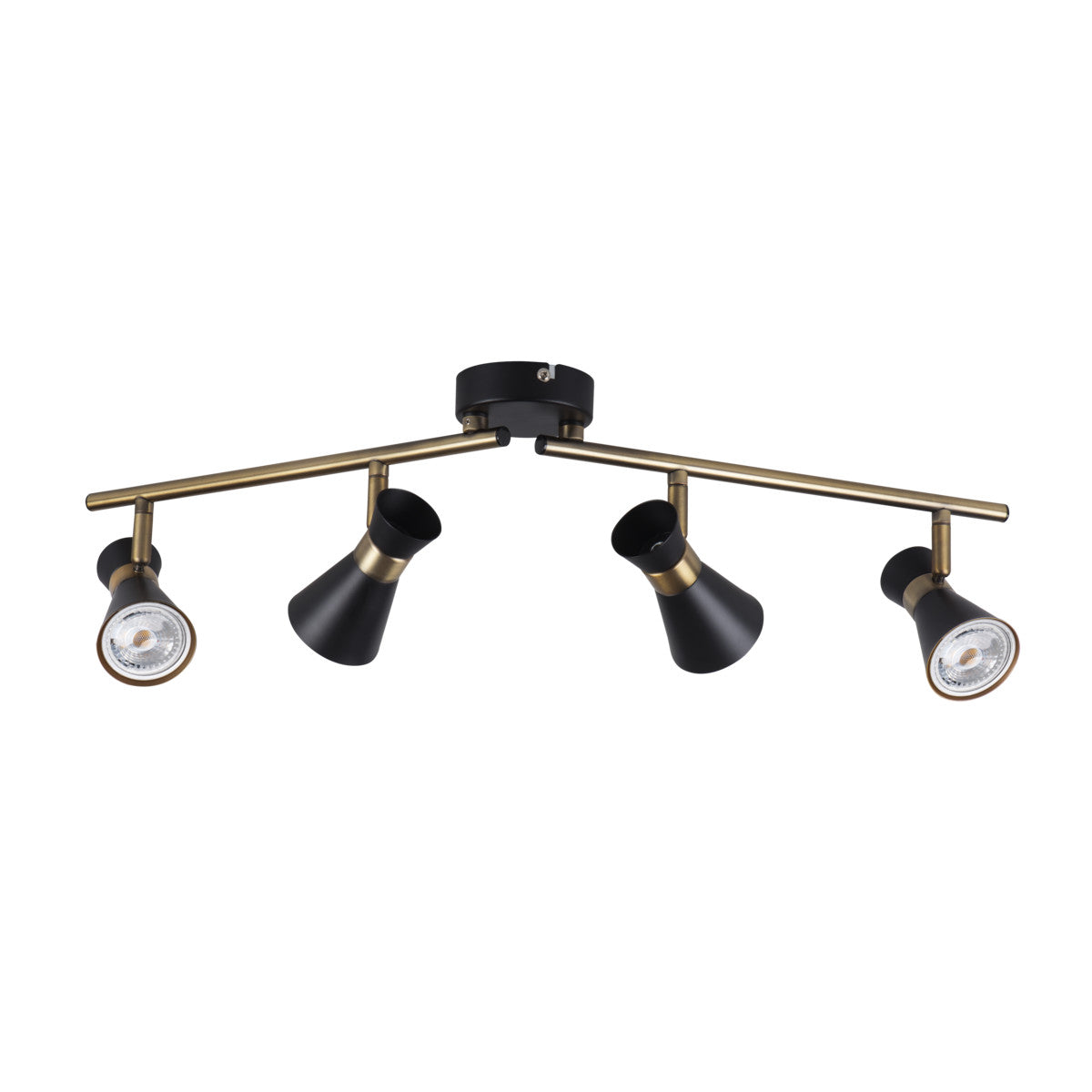 Ceiling lights 4-bulb, horizontally and vertically adjustable, IP20 230V GU10 