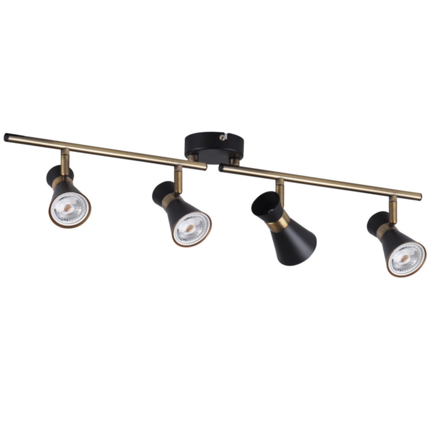 Ceiling lights 4-bulb, horizontally and vertically adjustable, IP20 230V GU10 