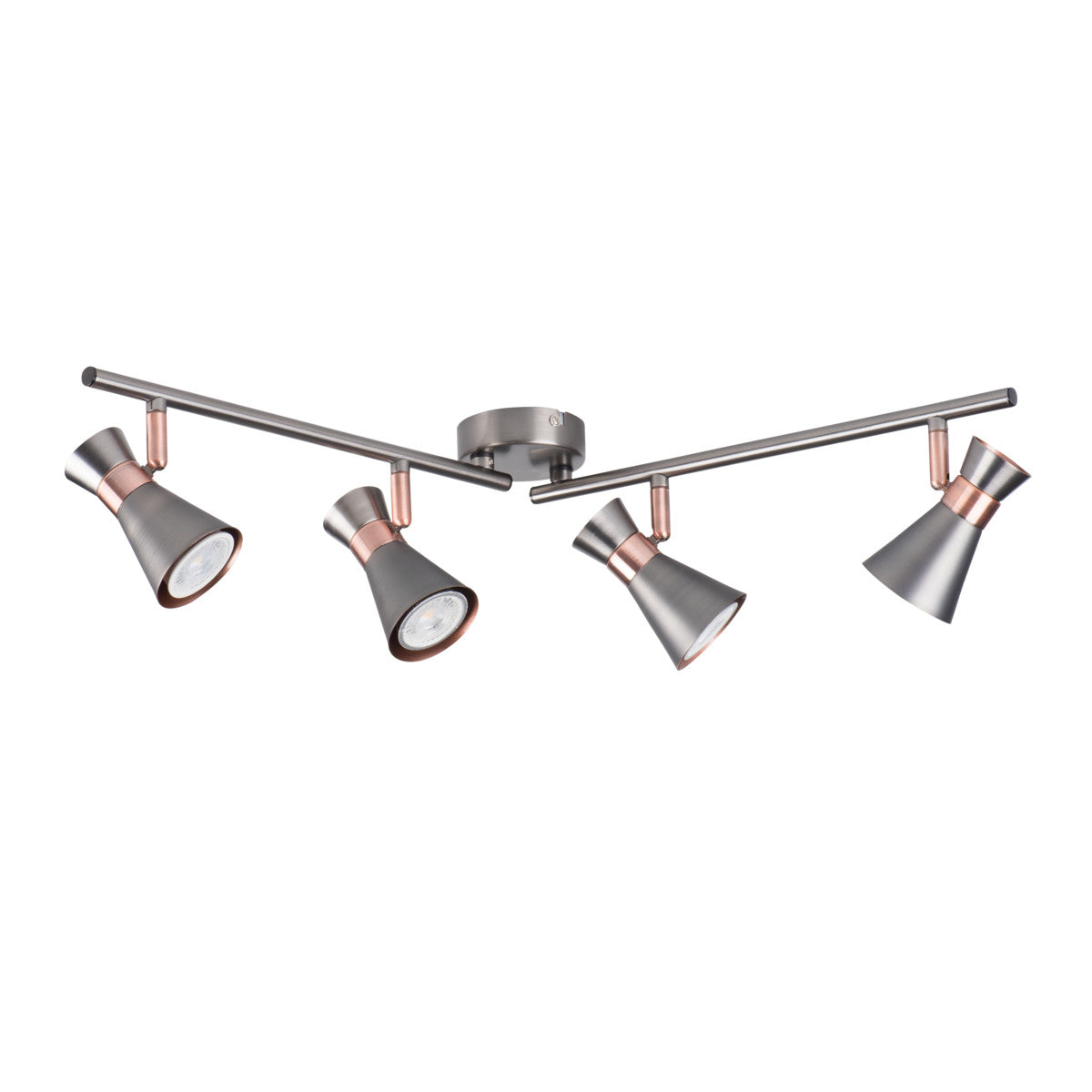 Plafonniers 4 lampes, orientables horizontalement et verticalement, IP20 230V GU10